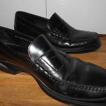 Cole Haan Santa Barbara Mens Black Polished Leather Loafers Nike Air Soles Sz 12