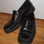 Cole Haan Santa Barbara Mens Black Polished Leather Loafers Nike Air Soles Sz 12