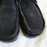 CLARKS MENS BLACK LEATHER DESERT CHUKKA  SHOES/ BOOTS,11M