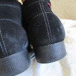 CLARKS MENS BLACK LEATHER DESERT CHUKKA  SHOES/ BOOTS,11M