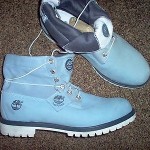 Timberland Men Shoe Size 14 Boot Blue Leather Hiking Casual Boots New