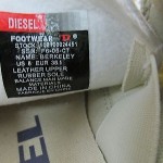 Diesel ‘Berkeley’ Men’s Beige Leather Fashion Sneaker Shoes Size 8