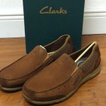 NEW! Clarks Armada Spanish 63621 Leather Casual Mens Brown Tan Loafers Suede 12M