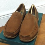 NEW! Clarks Armada Spanish 63621 Leather Casual Mens Brown Tan Loafers Suede 12M