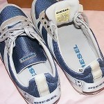 Men’s DIESEL Tennis Shoe Sneaker Indigo Blue White Tennis Shoes 8.5 Box