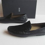 Hugo Boss Leather Loafer. BLACK.Size- 9