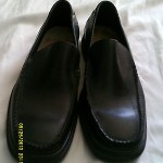COLE HAAN NIKE AIR SIZE 10.5 M LEATHER SHOES MENS BLACK LOAFERS