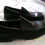 COLE HAAN NIKE AIR SIZE 10.5 M LEATHER SHOES MENS BLACK LOAFERS