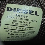 DIESEL KORBIN II BLACK LEATHER LACED OXFORD LOAFERS MEN SZ 11 *EUC*