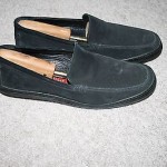 COLE HAAN BLACK LEATHER DRIVER MOCCASIN LOAFERS SHOES MENS SIZE 11.5 M ITALY