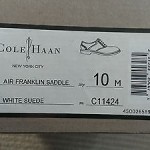 Cole Haan Air Franklin Saddle Oxfords 10 White Suede Blue Sole