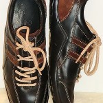 Men’s Cole Haan Black & Brown Leather & Suede Sport Oxfords w/Beige Laces SZ 10M