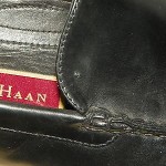 Cole Haan Nike Air Black Leather Slip On Loafers Dress/Casual Shoes Men’s 7 NEW
