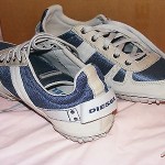 Men’s DIESEL Tennis Shoe Sneaker Indigo Blue White Tennis Shoes 8.5 Box