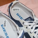 Men’s DIESEL Tennis Shoe Sneaker Indigo Blue White Tennis Shoes 8.5 Box