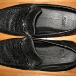 HUGO BOSS 50180916 MENS BLACK Driving Moccasins PEBBLED LEATHER LOAFERS SIZE 8.5