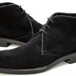 Hugo Boss Men Black Suede w/Leather Trim Chukka Boots US 12 UK 11 EU 45