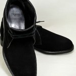 Hugo Boss Men Black Suede w/Leather Trim Chukka Boots US 12 UK 11 EU 45