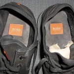 HUGO BOSS nice black leather/suede comfortable sneakers   SZ 43 – 10M