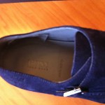 Hugo Boss ‘Brostio’ Italian Suede Double Monk Strap Dress Shoe Dark Blue