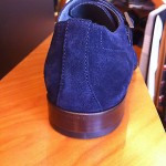 Hugo Boss ‘Brostio’ Italian Suede Double Monk Strap Dress Shoe Dark Blue