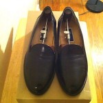 BRAGANO BLACK LEATHER BUSINESS LOAFER COLE HAAN SHOES SIZE 9.5 M made in italy