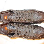 Men’s Hugo Boss All Leather Sneakers Brown 46 12.5-13