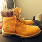Timberland Boots with Plaid Upper Men’s Size 11.5