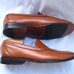 COLE HAAN BROWN LEATHER SLIP ON  LOAFERS SIZE 9 MEDIUM