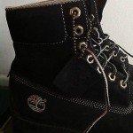 Timberland Men Boots size 8.5 M/M Black w/white stitching! Great Shape!
