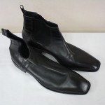 BOSS HUGO BOSS Mens Black Leather Ankle Boots! US 12