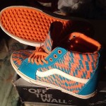 NIB Vans Sk8 HI LX Blue Neon Orange & White Size 9.5