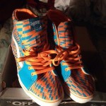 NIB Vans Sk8 HI LX Blue Neon Orange & White Size 9.5