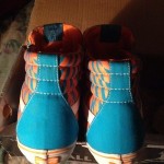 NIB Vans Sk8 HI LX Blue Neon Orange & White Size 9.5