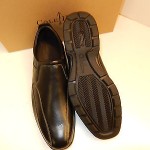NEW COLE HAAN AIR EVERETT SOFT BLACK LEATHER SLIP ON WITH NIKE AIR IN HEEL