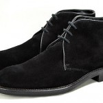 Hugo Boss Men Black Suede w/Leather Trim Chukka Boots US 11 UK 10 EU 44