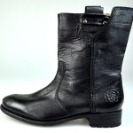 $395 NEW Diesel Black Leather Boots Eu 42 US 8.5