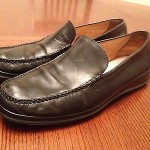 Men’s Cole Haan Nike Air Black Leather Slip On Loafer Shoe-Sz 10M