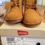 CLARKS DESERT BOOT AMBER GOLD SUEDE BRAND NEW SIZE 8.5