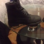 Timberland Boots 6 Inch Premium Scuffproof Textured Black Sz7.5