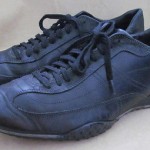 Mens Cole Haan Leather Nike Air casual fashion sneakers – Black – Size 9 M