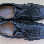 Mens Cole Haan Leather Nike Air casual fashion sneakers – Black – Size 9 M