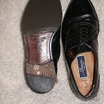 COLE HAAN MEN’S BLACK LEATHER BRIGATANO OXFORDS 10D