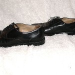 COLE HAAN MEN’S BLACK LEATHER BRIGATANO OXFORDS 10D
