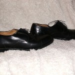 COLE HAAN MEN’S BLACK LEATHER BRIGATANO OXFORDS 10D