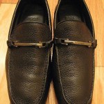 HUGO BOSS 50180916 MENS BLACK Driving Moccasins PEBBLED LEATHER LOAFERS SIZE 8.5