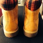Timberland Boots with Plaid Upper Men’s Size 11.5