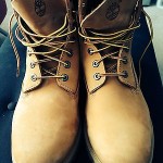 Timberland Boots with Plaid Upper Men’s Size 11.5