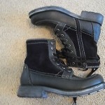 $225 Diesel agape vintage leather suede zip black boots 43 mens NEW