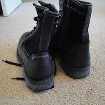$225 Diesel agape vintage leather suede zip black boots 43 mens NEW